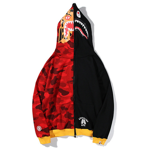 BP Camouflage Color Matching Tiger&amp;Shark Hood Zip-up (1236)