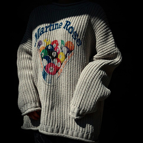 MartineRose Billiards Printing Polar Knit Sweater (2799)