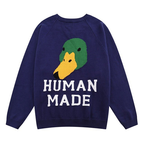 Human 2Color Duck Jacquard Knit Sweater (2876)
