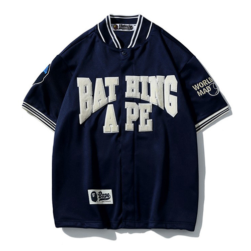 BP 2Color Letter Embroidery Baseball 1/2 Shirts (2963)