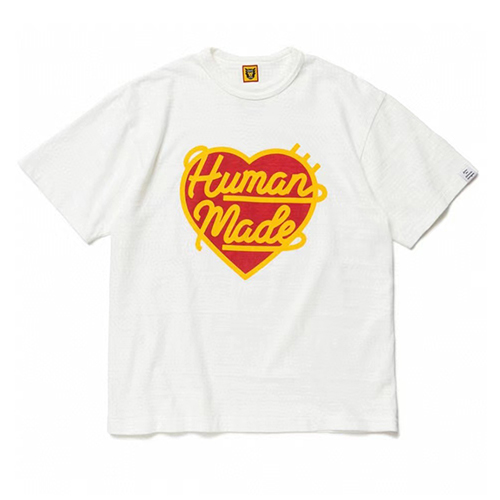 Human 2Color  Heart Letter Printting Casual TEE (2969)