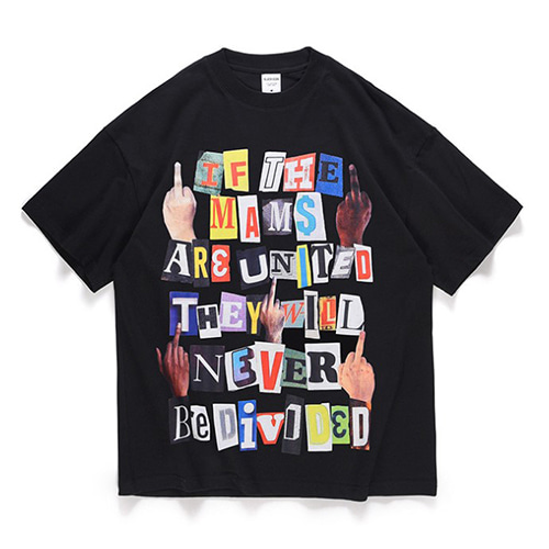 ASAP 2Color Contrast Color Letter Printing TEE (1372)