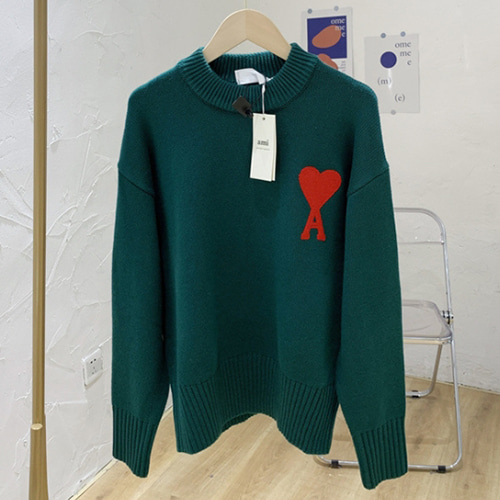 Ami 4Color Logo Embroidered Sweater (1638)
