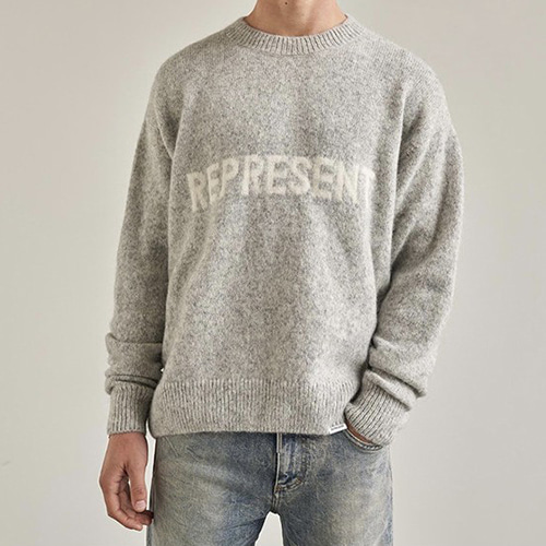 REPRESENT 2Color Letter Knit Sweater (1629)