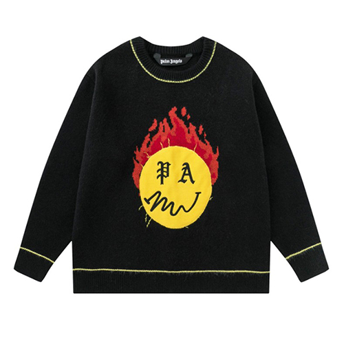 PALM 2Color Flame Smile Knit Sweater (1734)