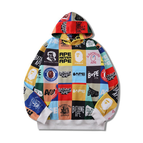BP Color Pattern Letters Connect Casual Hood (2202)