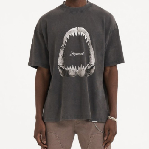REPRESENT 2Color Shark Letter Printing TEE (2476)