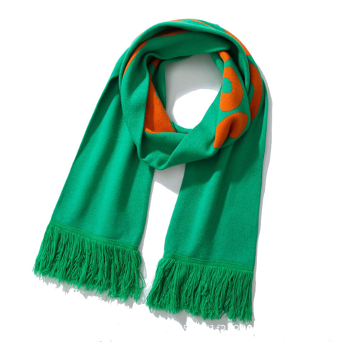 @W 2Color Letter Printing Scarf (1226)