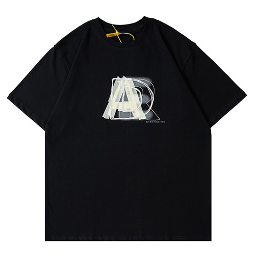 ADER 2Color Shadow Embroidery Printing TEE (1446)