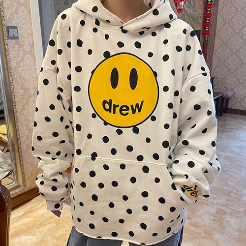 DREW Smiling face Dotted Pattern Printing Hood (1468)