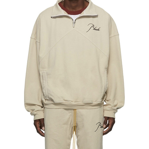 RHUDE 3Color Letter Embroidery Half Zip-up (1686)