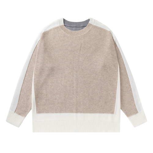 @W Color-contrasted Arrow Knit Sweater (1768)
