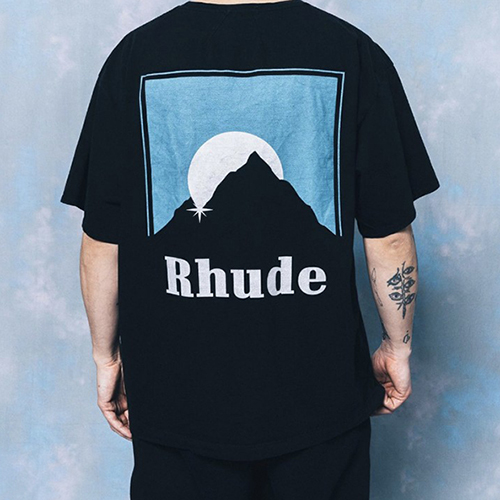 Rhude 2Color Mountain Letter Printing TEE (1936)