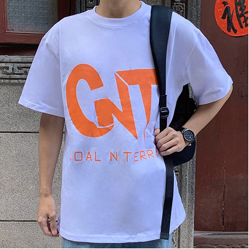 CNT 2Color Letter Printing Casual TEE (2084)