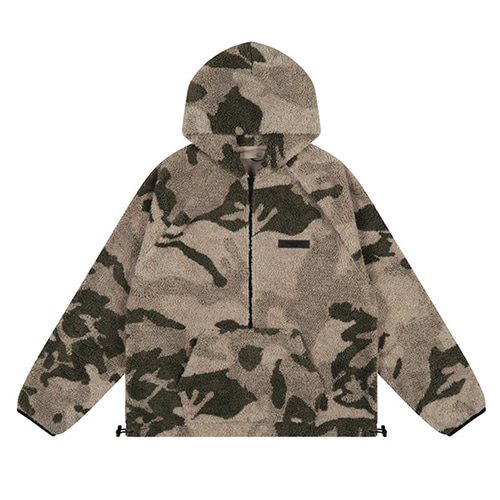 FOG Essentials Camouflage Fleece Half Zip-up Hood (2128)