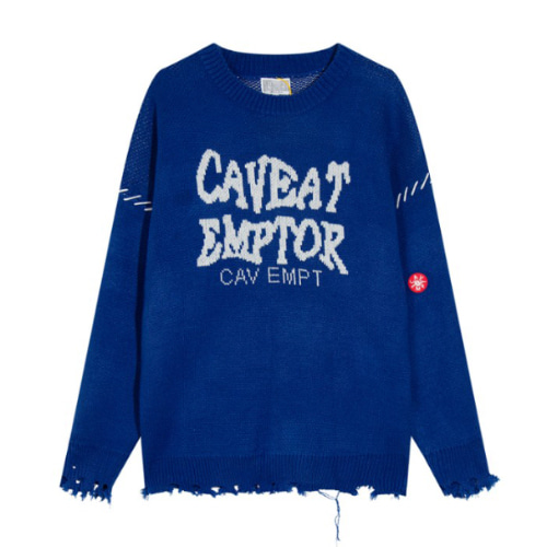CAV EMPT 3Color Letter Jacquard Knit Sweater (2266)