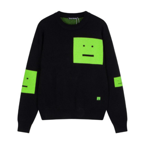 AC 2Color Smile Patch Casual Sweater (2367)