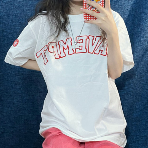 C.E 3Color Letter Embroidery Casual TEE (2381)