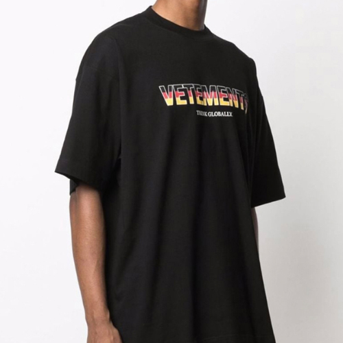 VTM 2Color Letter Printing Casual TEE (2427)