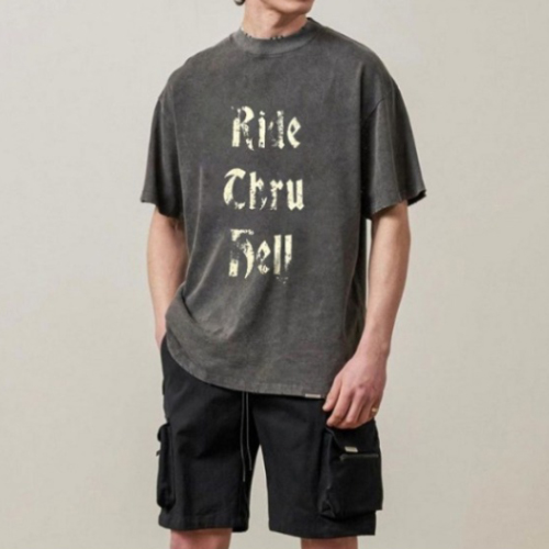 REPRESENT Letter Printing Washed Casual TEE (2436)