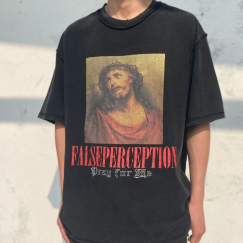 Jesus Portrait Printing Washed TEE (2493)