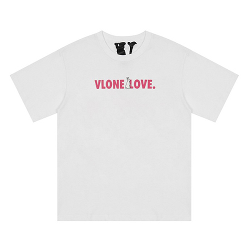 Vlone 2Color Rabbit Letter Printing TEE (2541)