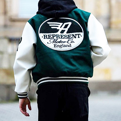 Represent 4Color Contrast Embroidery Jacket  (2701)